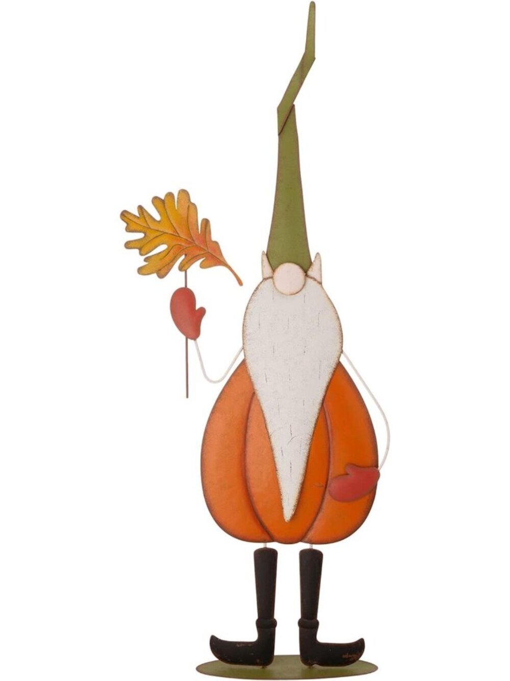 Charming Fall Metal Gnome Porch Sign | Standing & Hanging Wall Decor